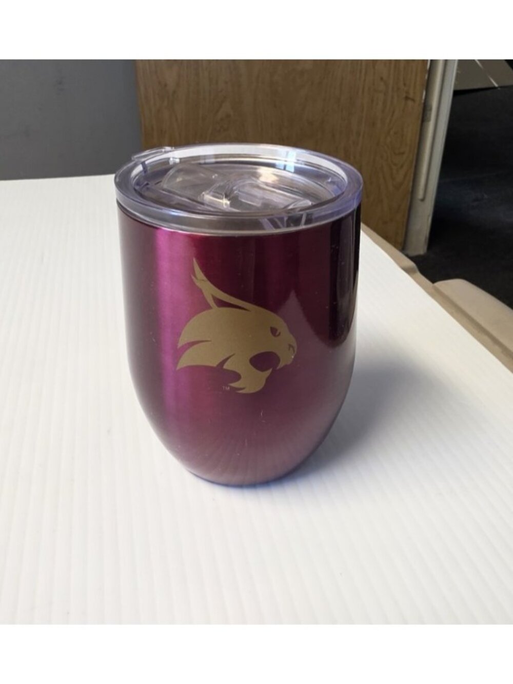 16oz SWT/Texas State University Bobcats Wine Tumbler With Lid